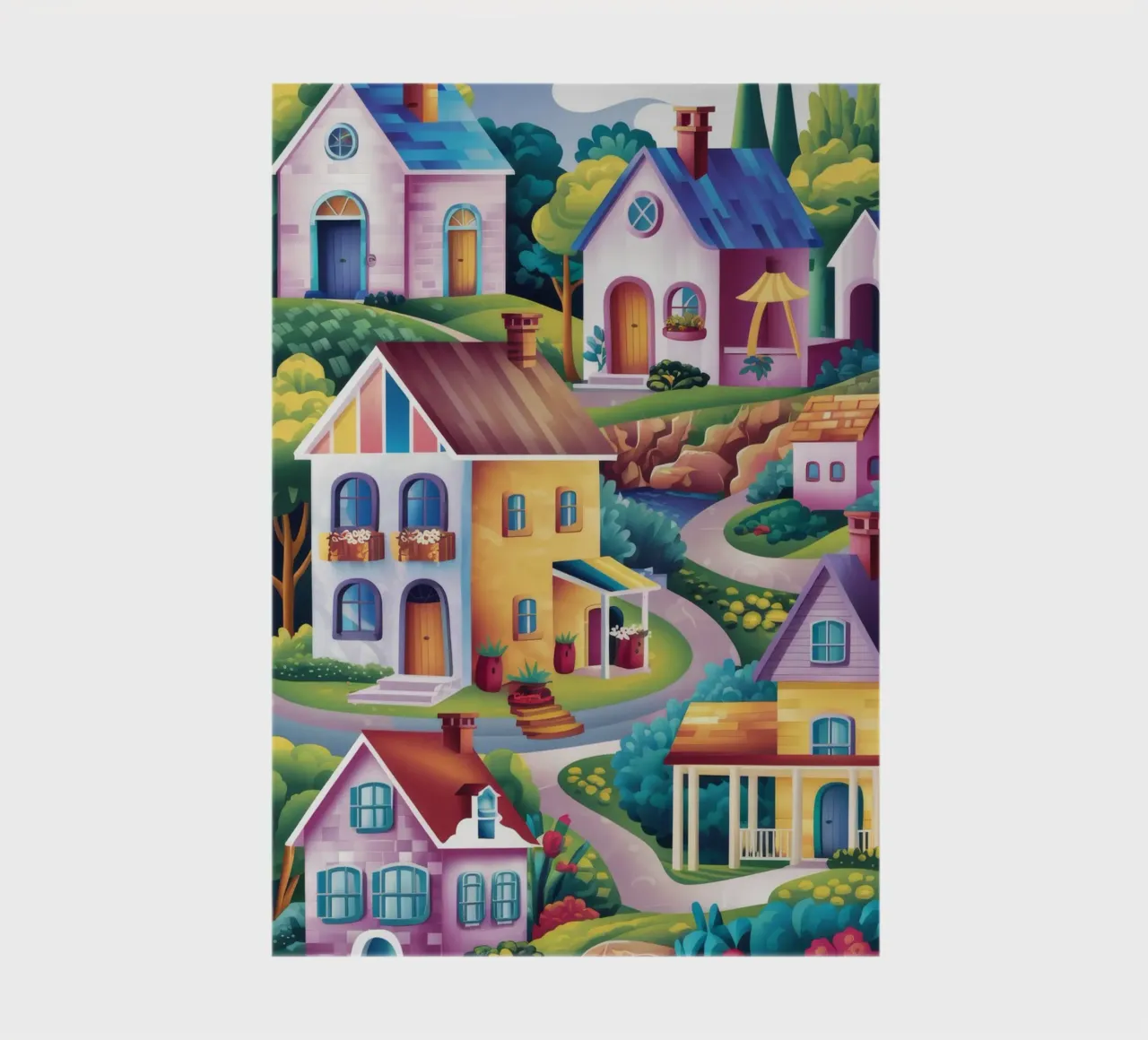 Hillside Village Charm notebook by Grande Serene