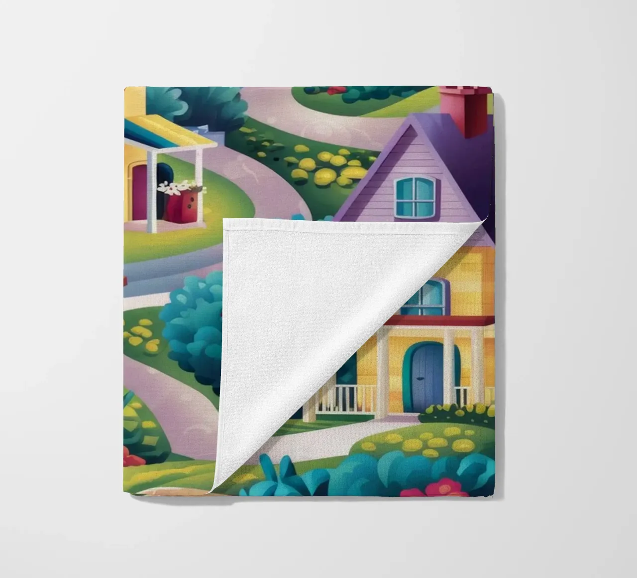 Hillside Village Charm beach towel by Grande Serene