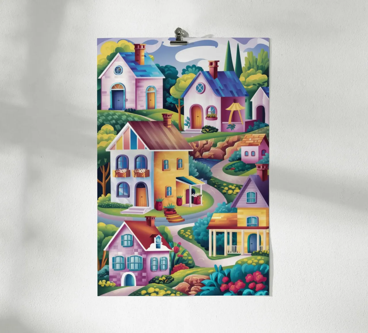 Hillside Village Charme Poster von Grande Serene