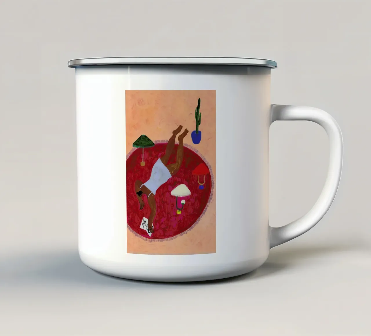 Red Carpet tazza in smalto da Nudes and Croissants