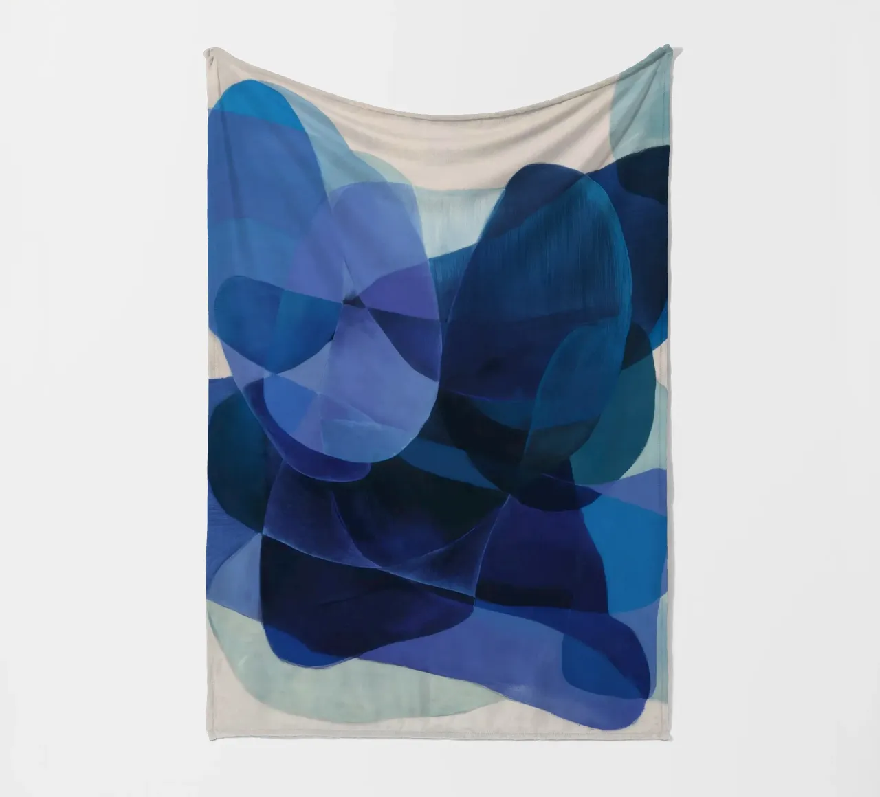 Cerulean Depth Echoes fleece blanket by Vivid Reverie