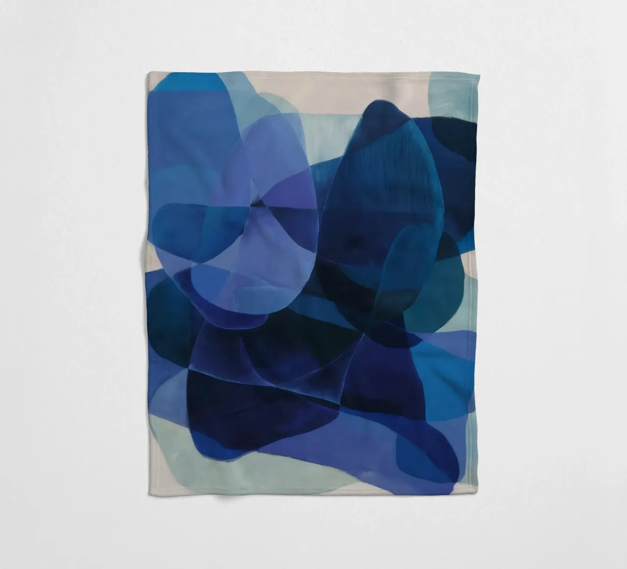 Cerulean Depth Echoes fleece blanket by Vivid Reverie