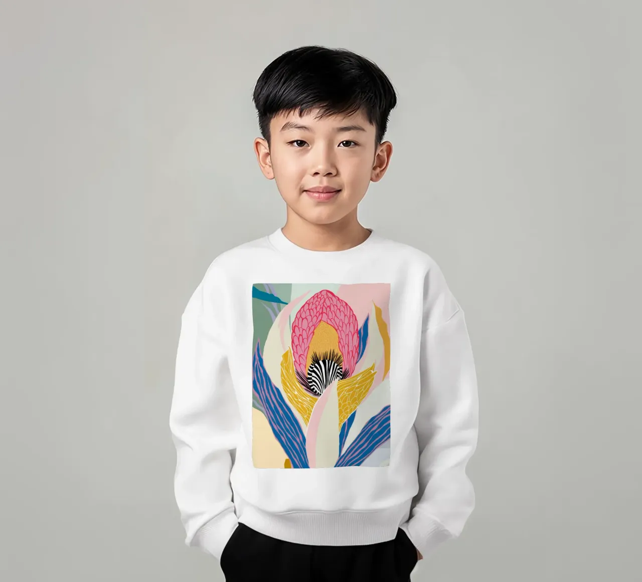 King Protea Majesty kids sweatshirt by Grande Serene