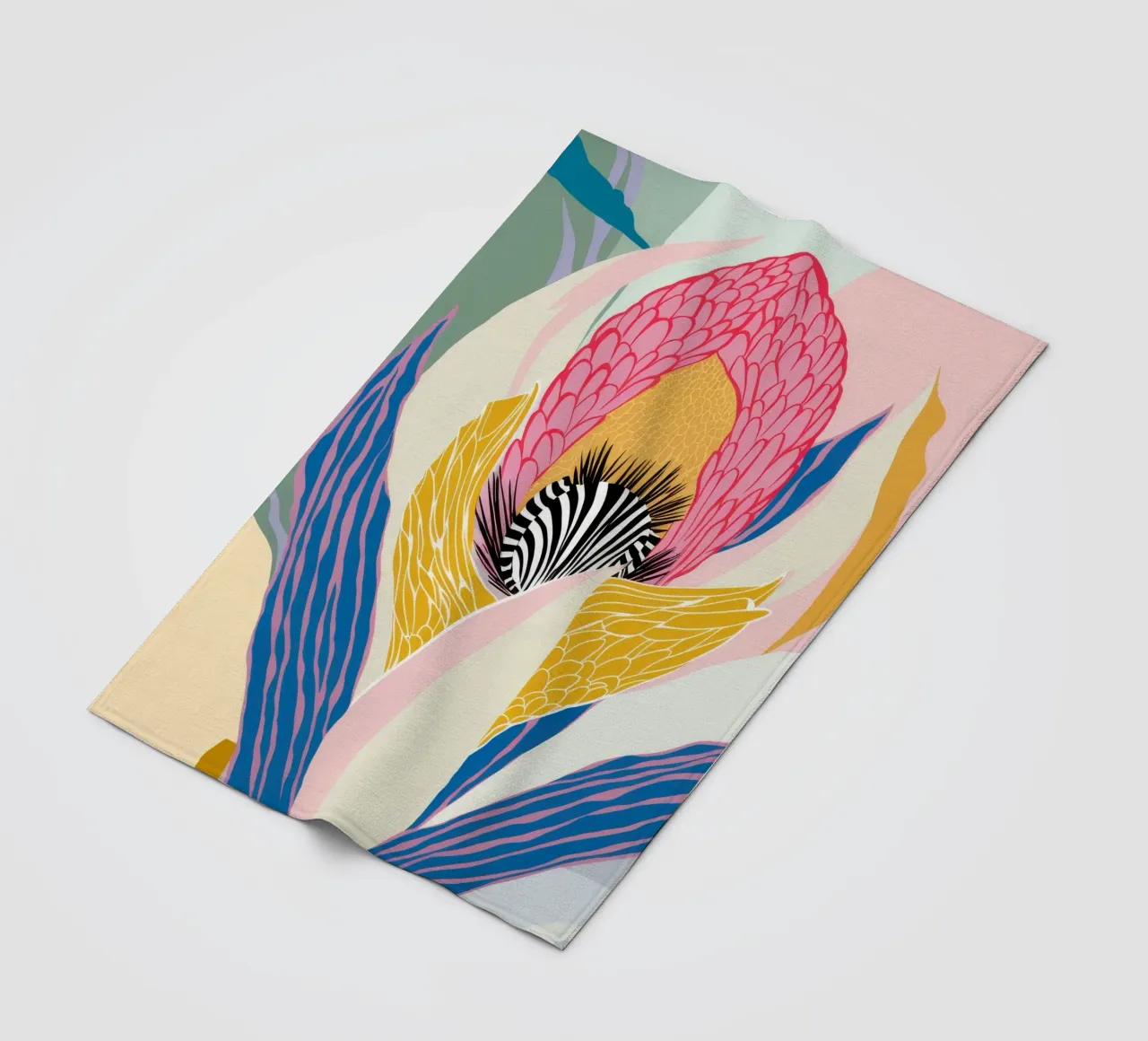 King Protea Majesty fleece blanket by Grande Serene