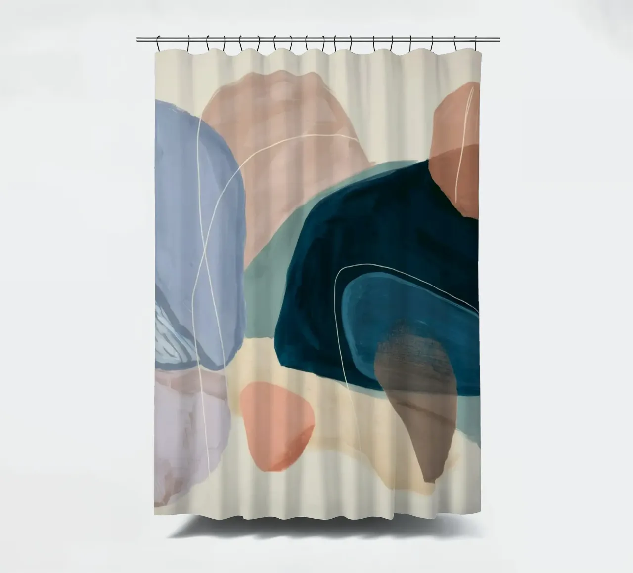 Stone Bloom Harmony shower curtain by Vivid Reverie