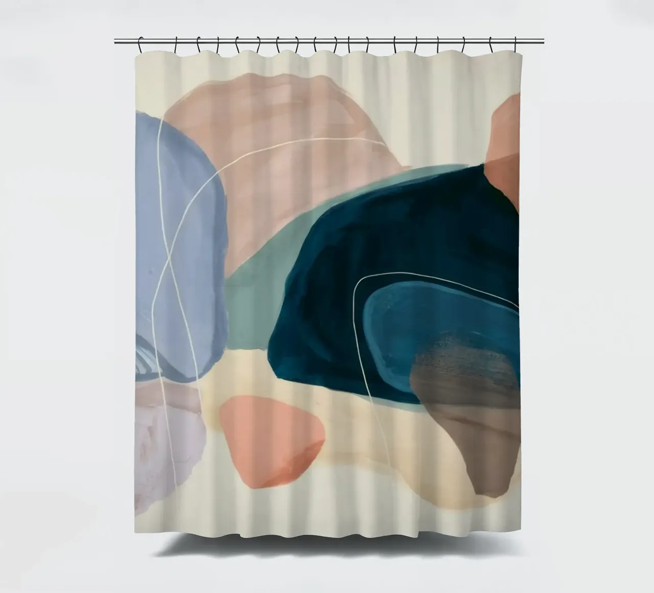 Stone Bloom Harmony shower curtain by Vivid Reverie