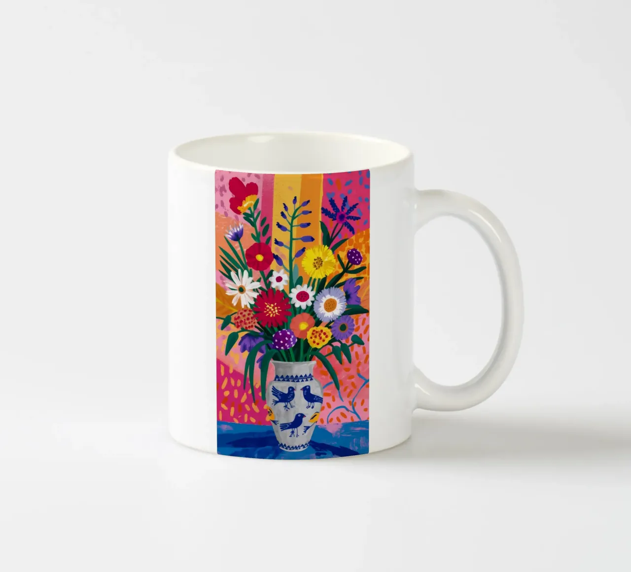 Vaso di teschi in fiore tazza in ceramica da Grande Serene