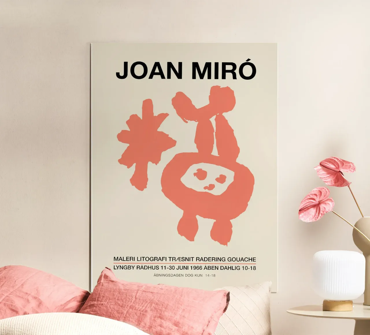 Joan Miro Maleri Lithographs poster with plastic frame by Corene Morar