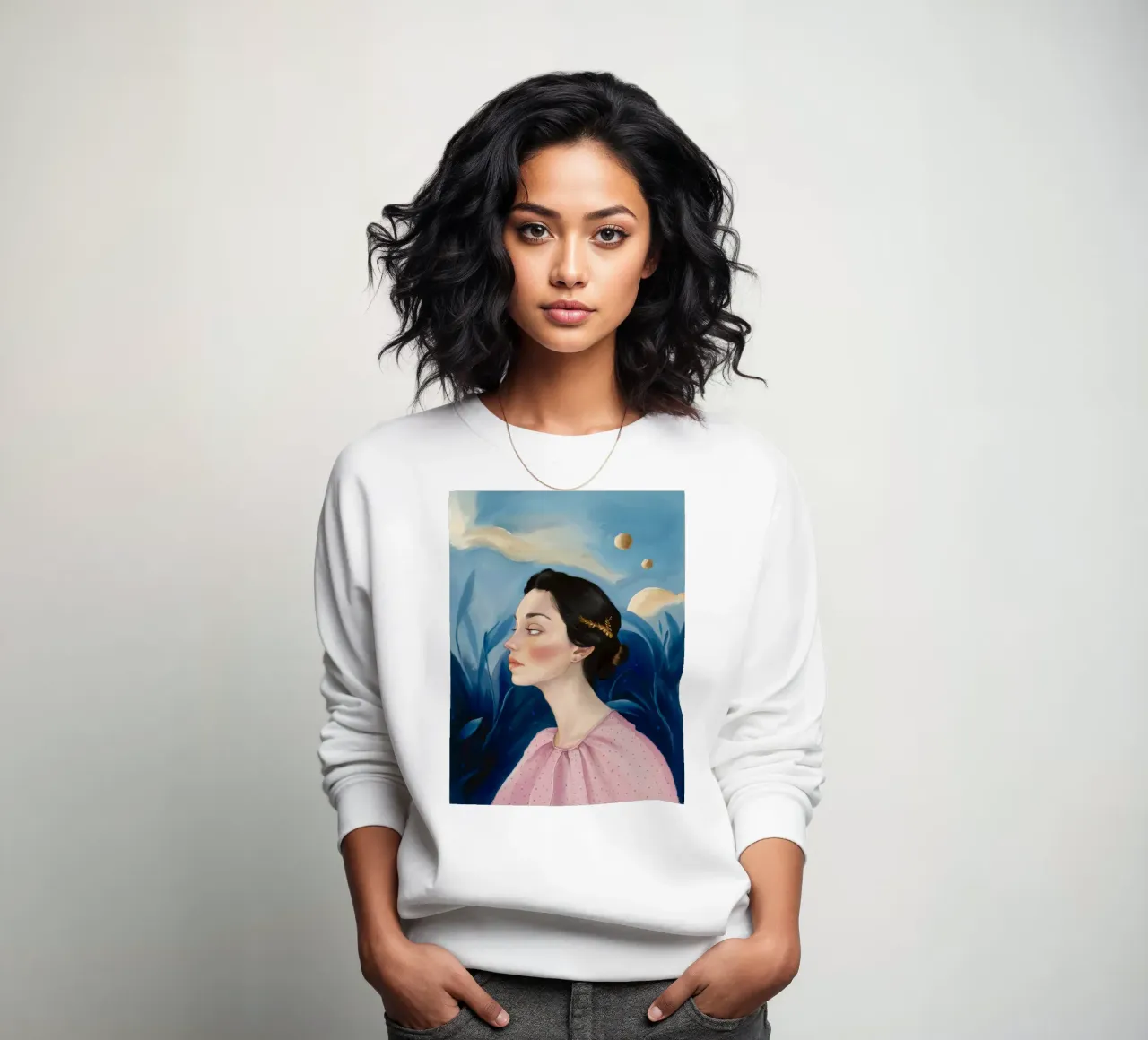 Rosa Serenity profilato felpa da Vivid Reverie