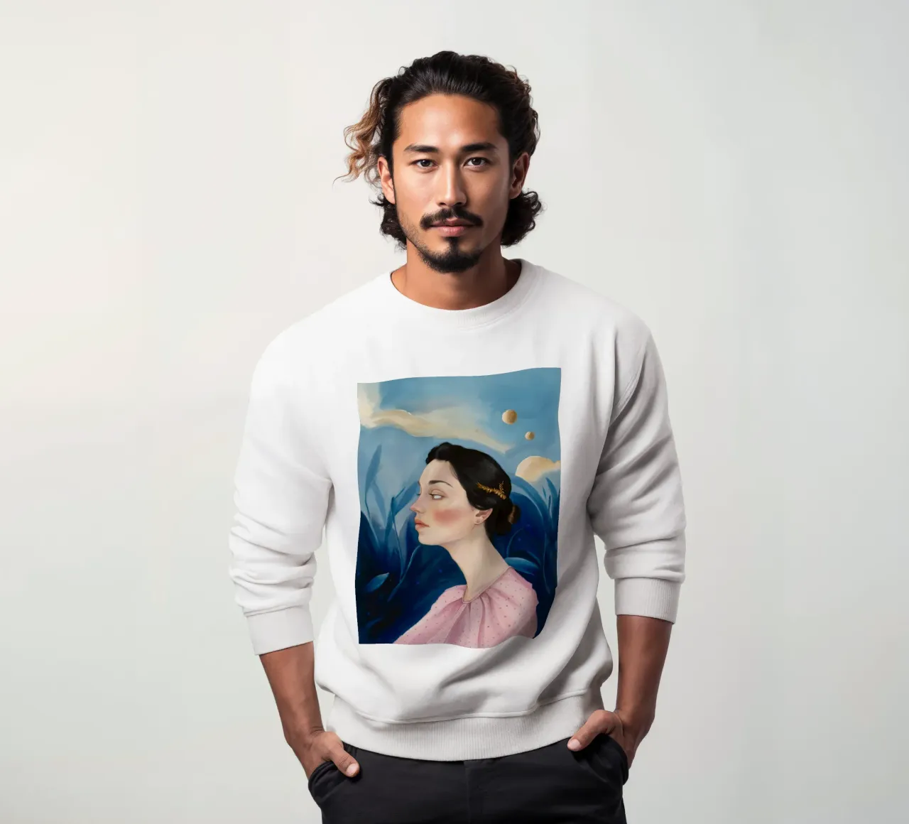 Rosa Serenity profilato felpa da Vivid Reverie