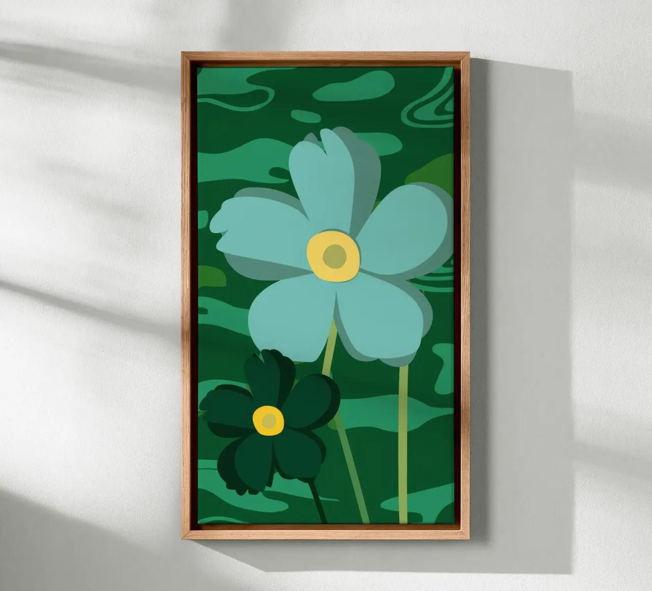 Camo Bloom Pop tela con Cornice a cassetta da Moonlite Desire