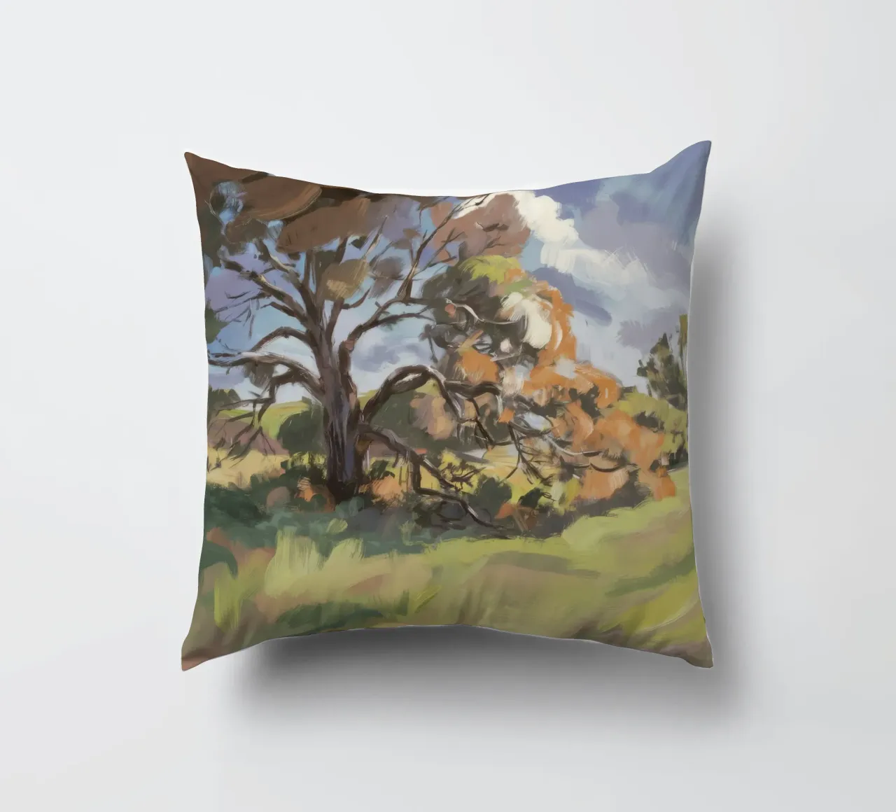 Gnarled Tree Solitude decorative cushion by Radiance Landscape