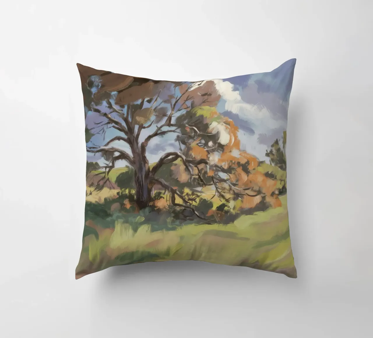Gnarled Tree Solitude decorative cushion by Radiance Landscape