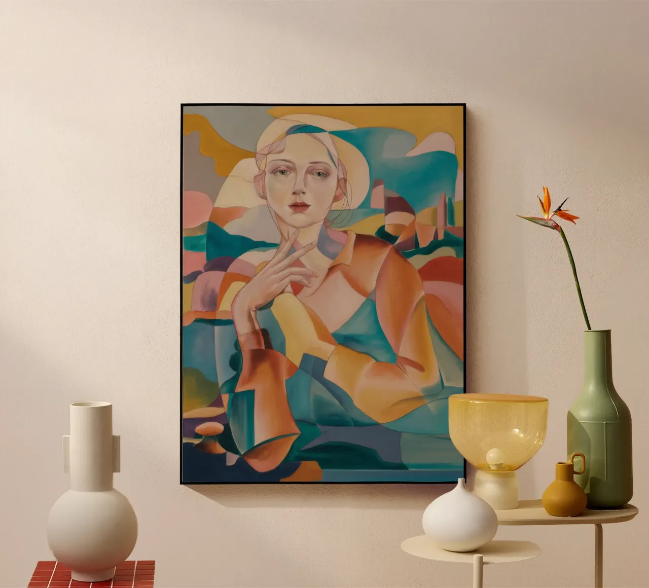 Golden Aura Embrace acrylic glass by Vivid Reverie