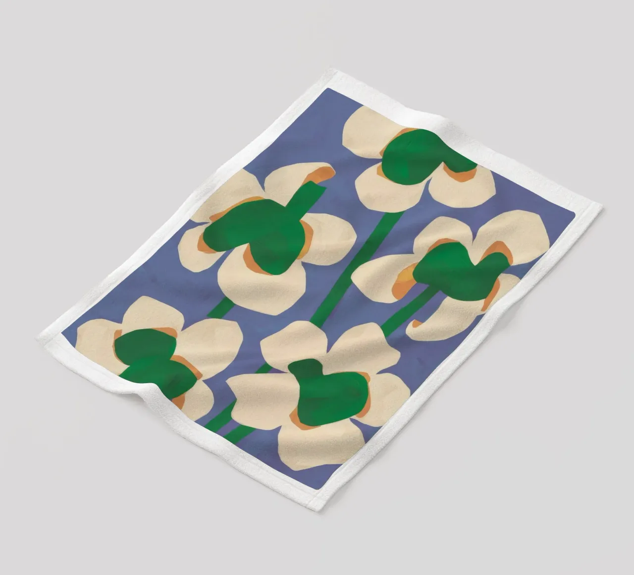 Abstracte bloemblaadjesdans fleecedeken van Moonlite Desire