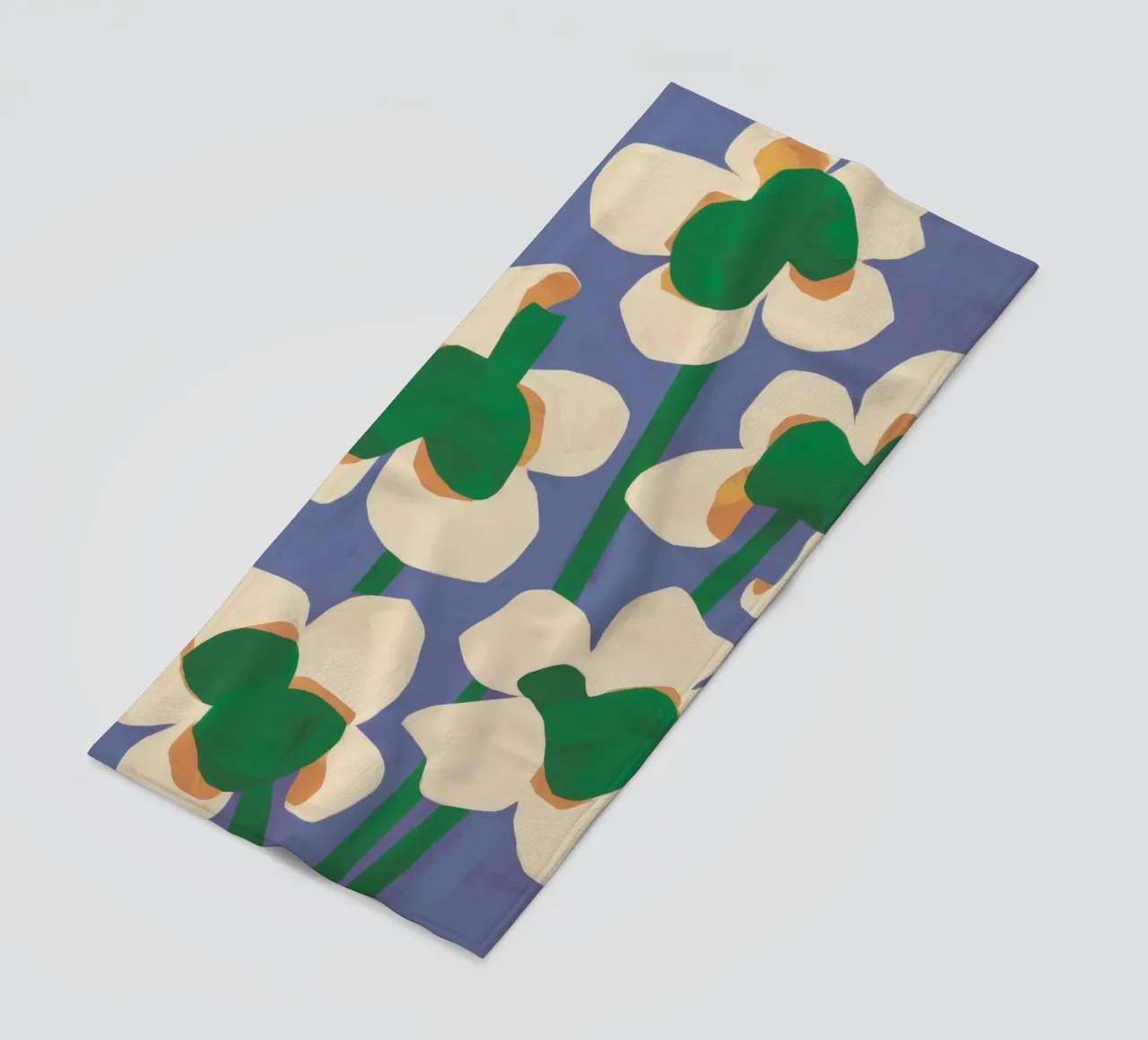 Abstracte bloemblaadjesdans strandhanddoek van Moonlite Desire