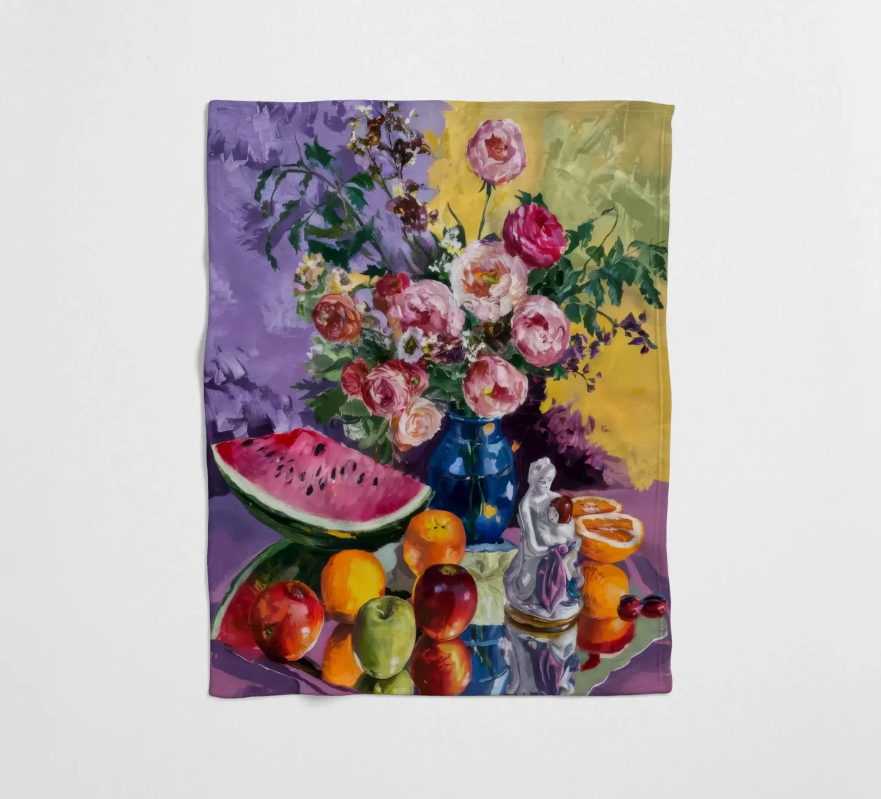 Opulent Fruit Extravaganza fleece blanket by Radiance Landscape