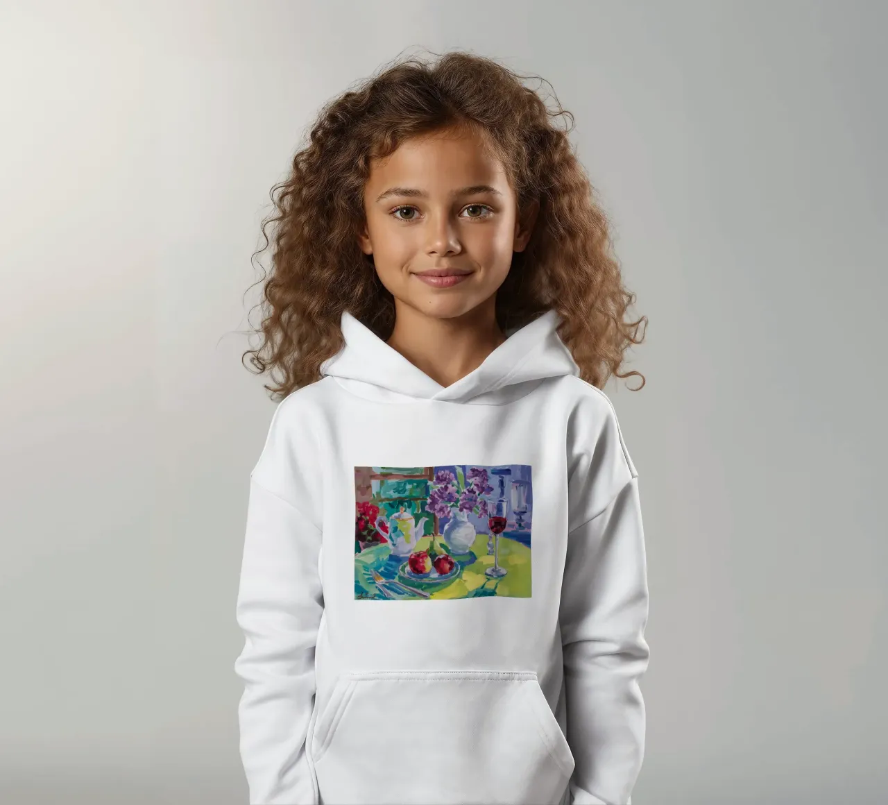 Teiera d'argento a riposo felpa bambino con cappuccio da Radiance Landscape