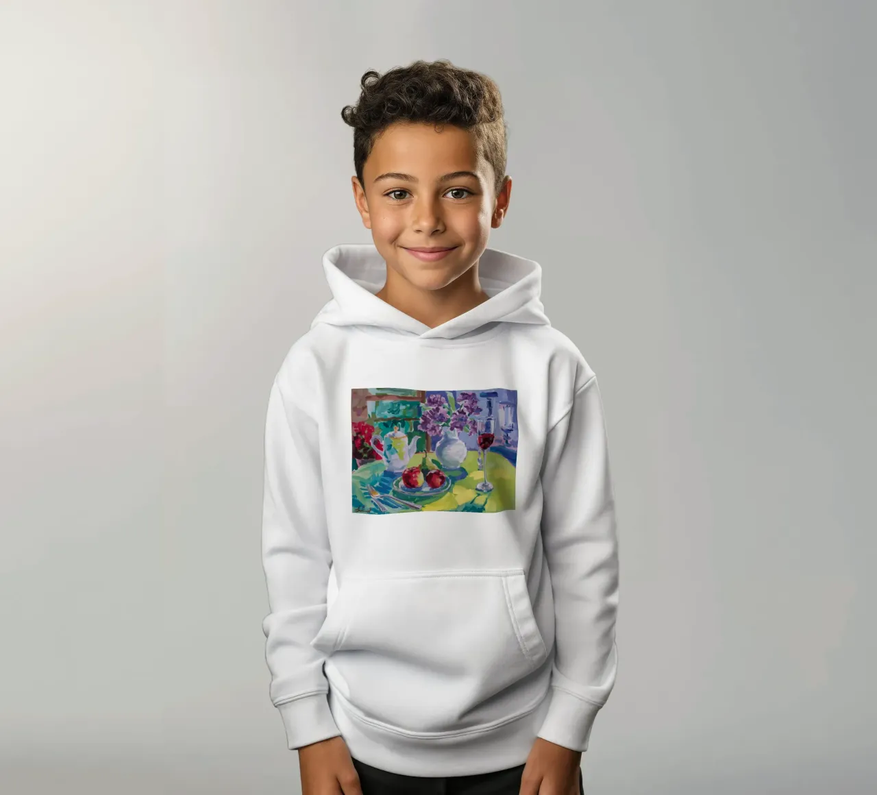 Teiera d'argento a riposo felpa bambino con cappuccio da Radiance Landscape