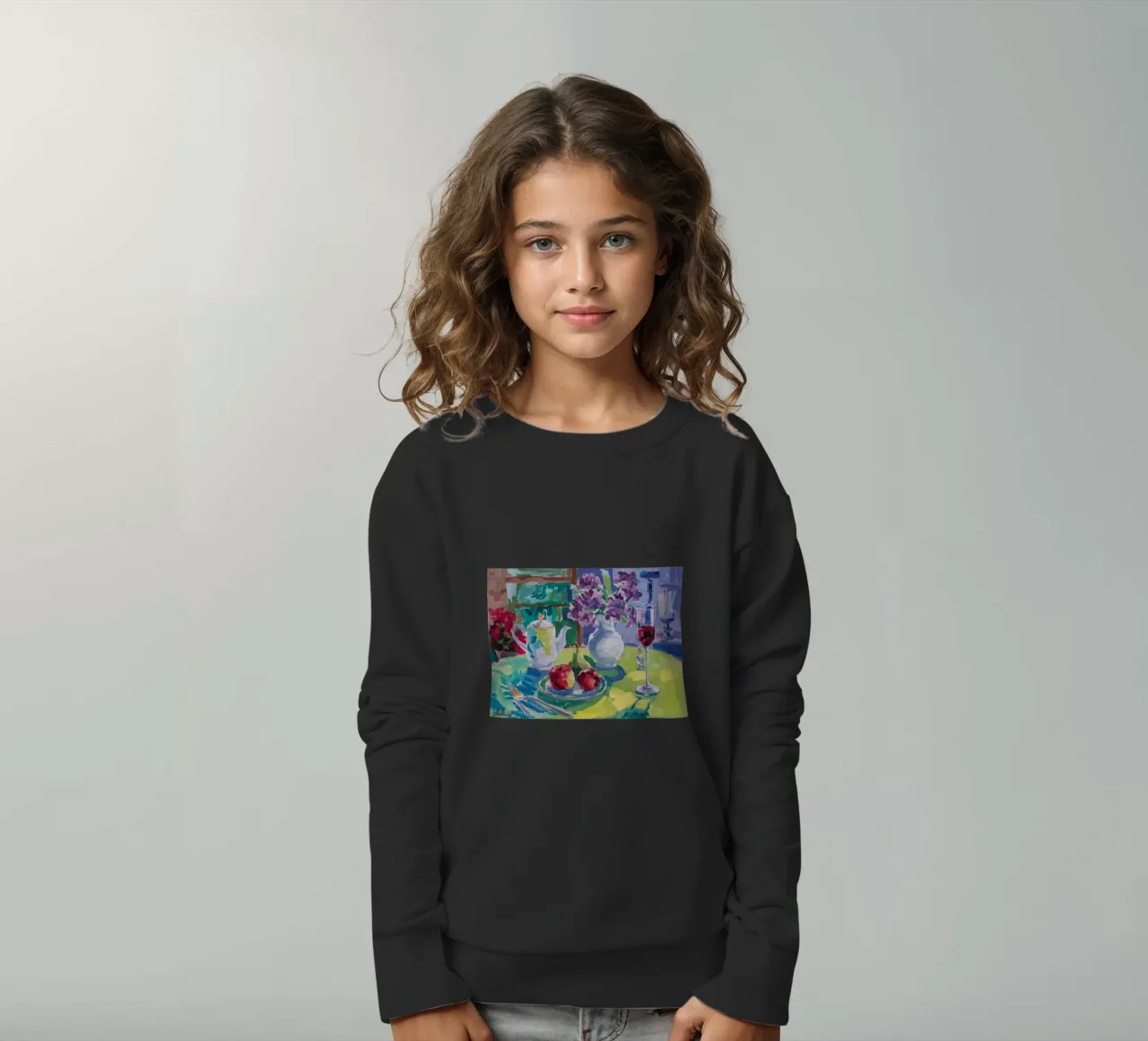 Silberne Teekanne Repose Kinder Sweatshirt von Radiance Landscape