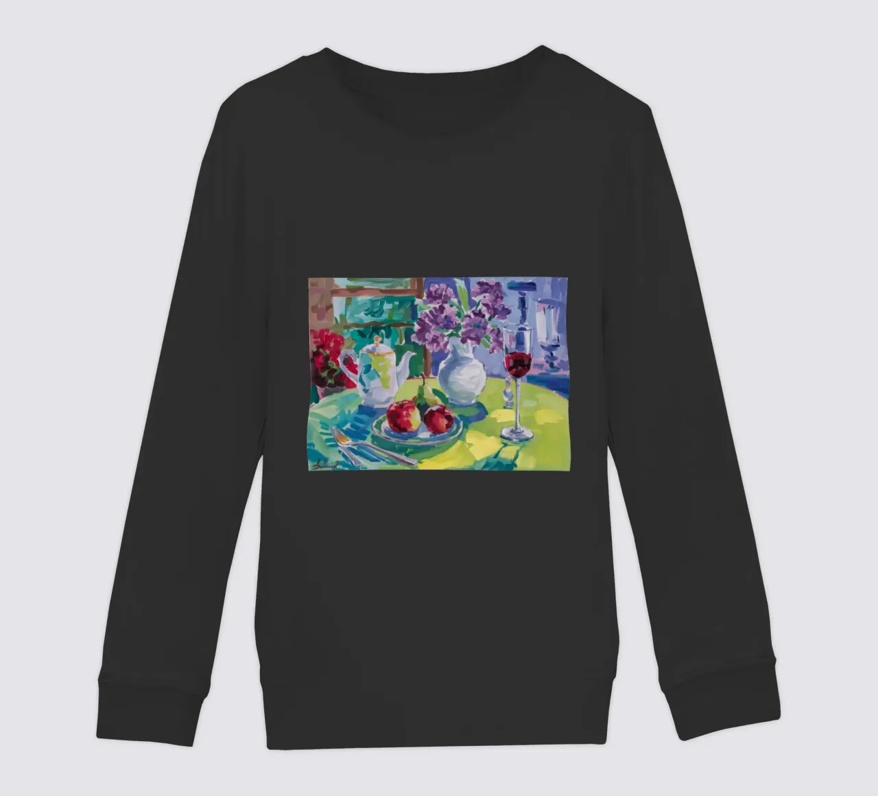 Silberne Teekanne Repose Kinder Sweatshirt von Radiance Landscape