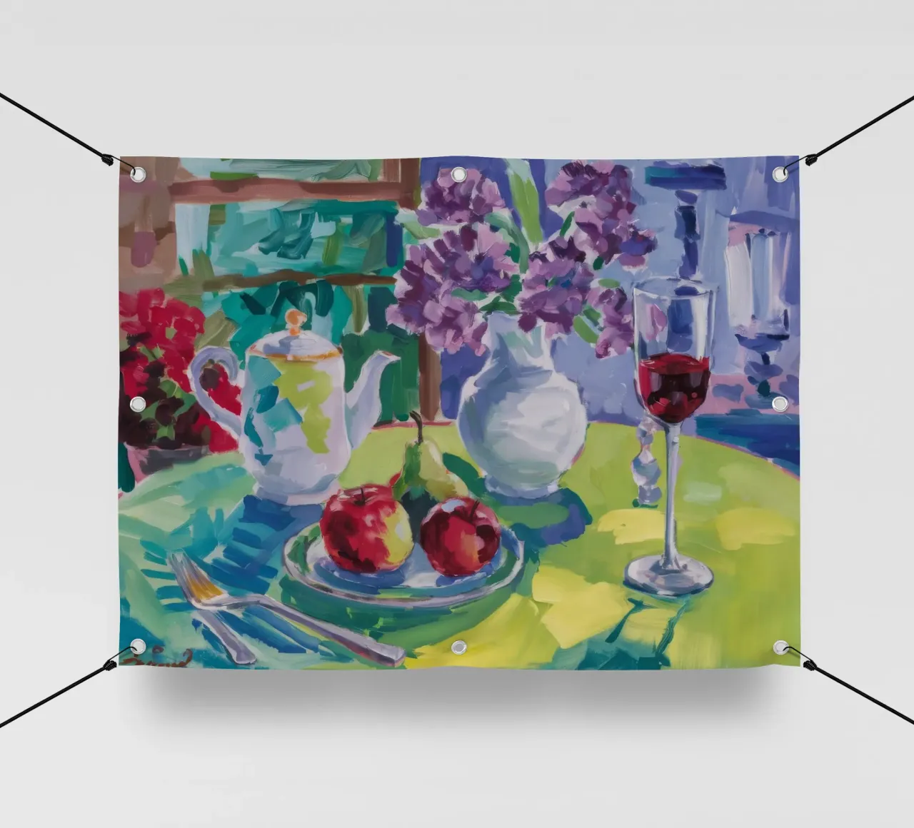 Teiera d'argento a riposo telo in pvc da Radiance Landscape