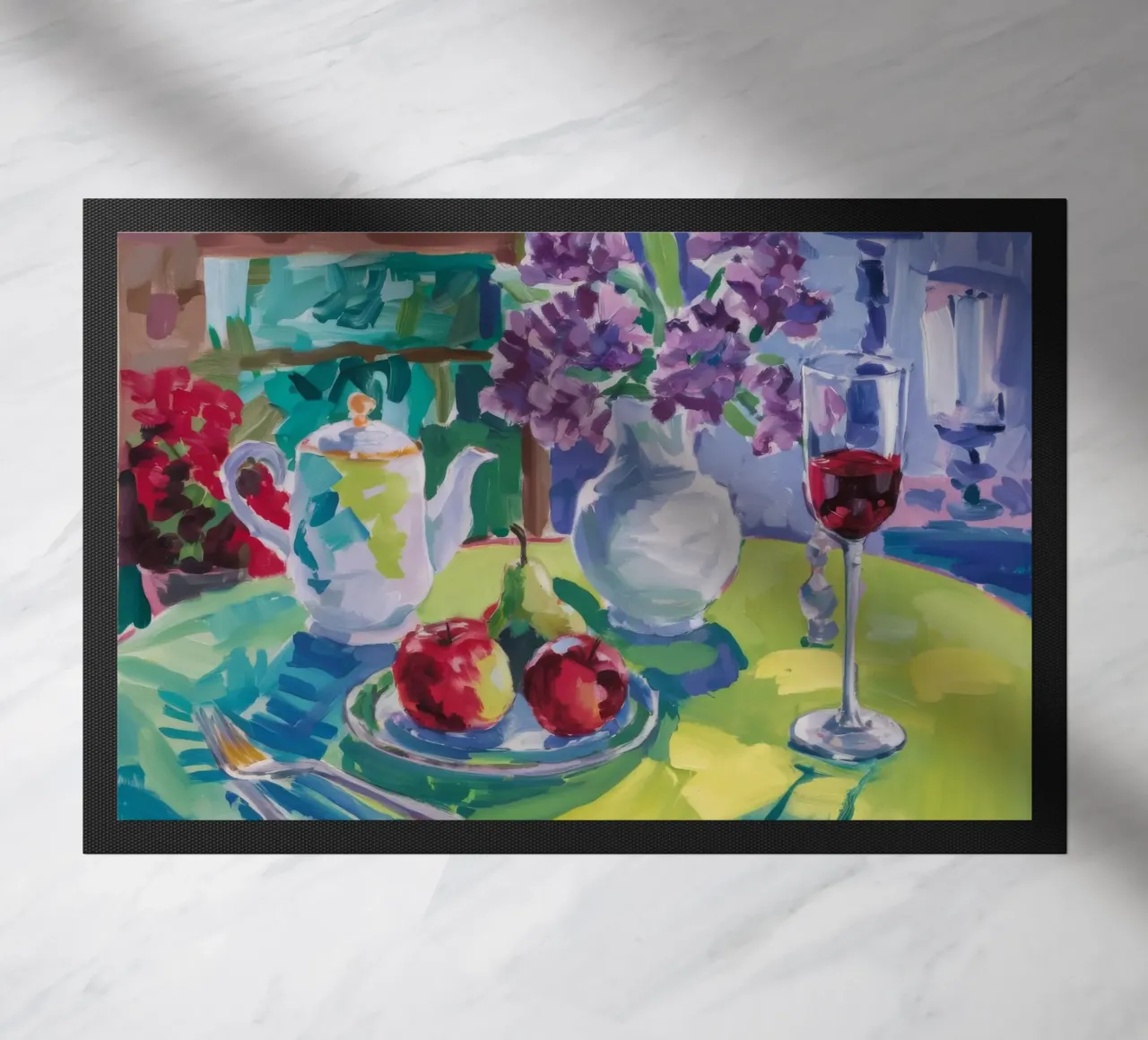 Teiera d'argento a riposo zerbino da Radiance Landscape