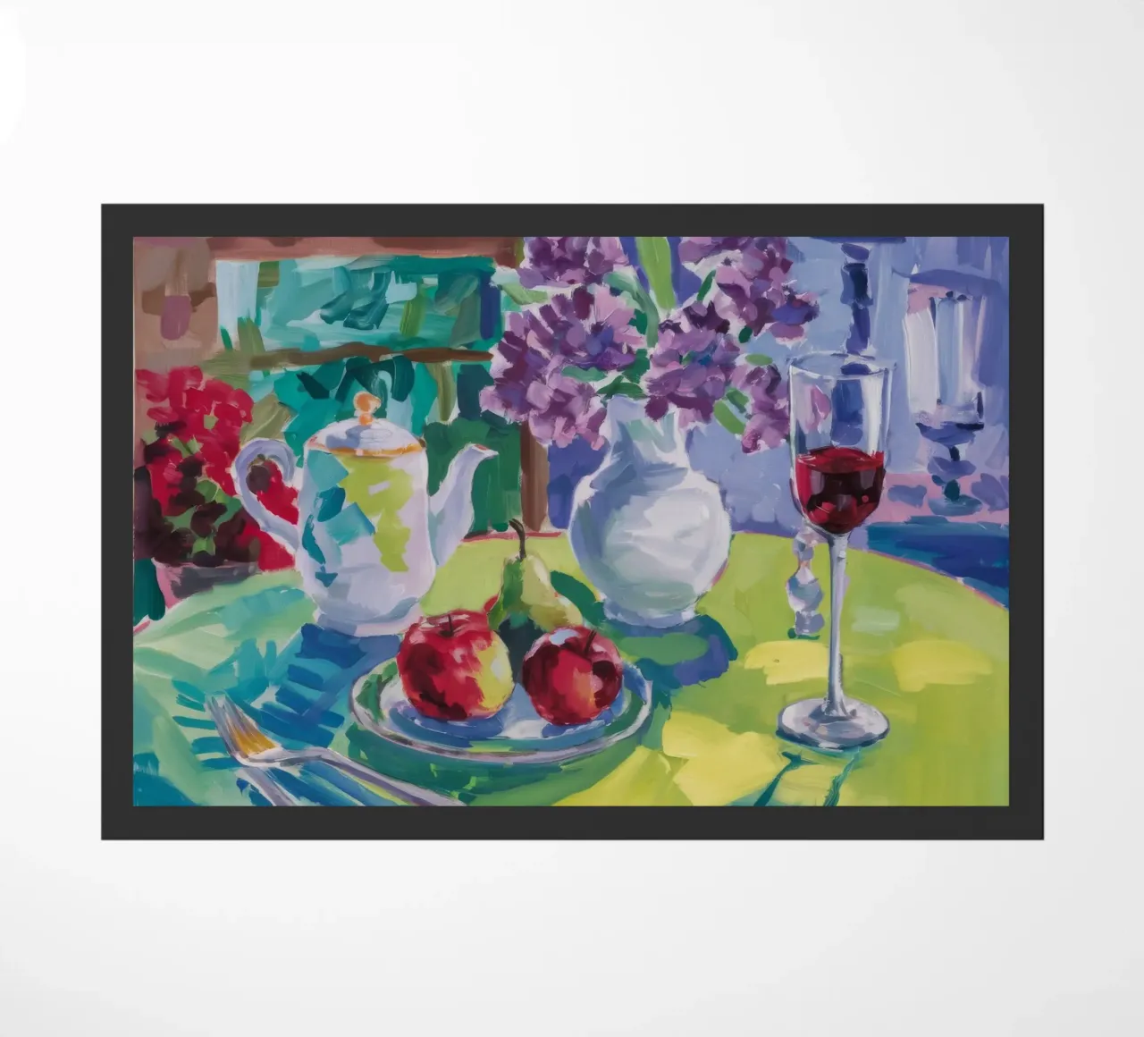 Teiera d'argento a riposo zerbino da Radiance Landscape