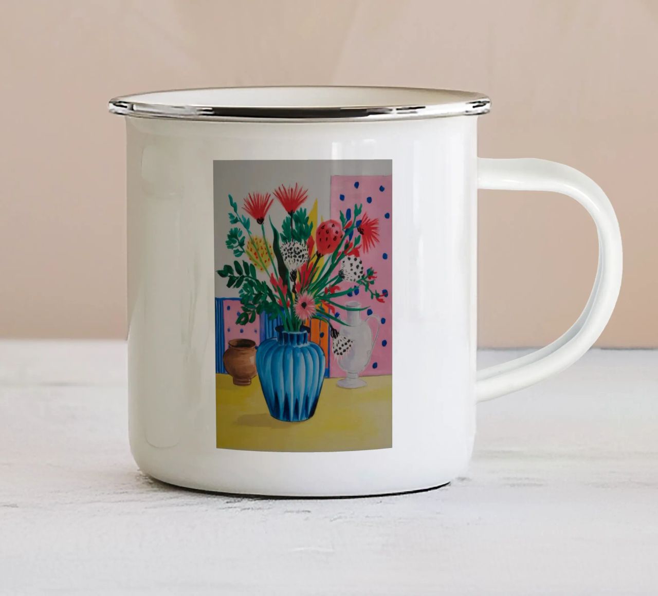 Vaso scanalato fantasia tazza in smalto da Vivid Reverie