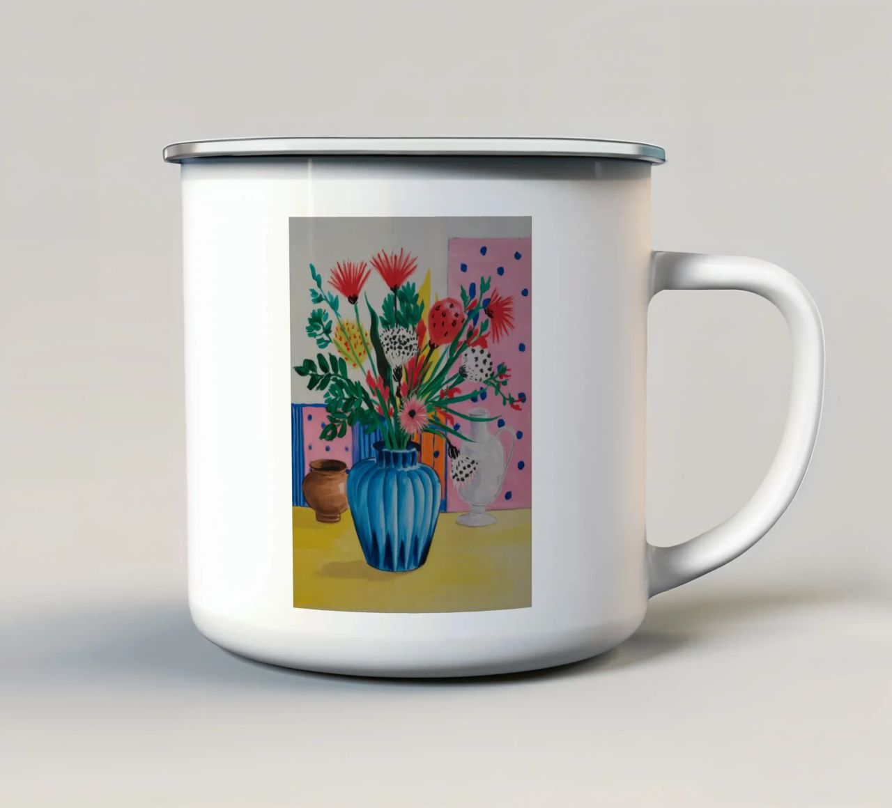Vaso scanalato fantasia tazza in smalto da Vivid Reverie