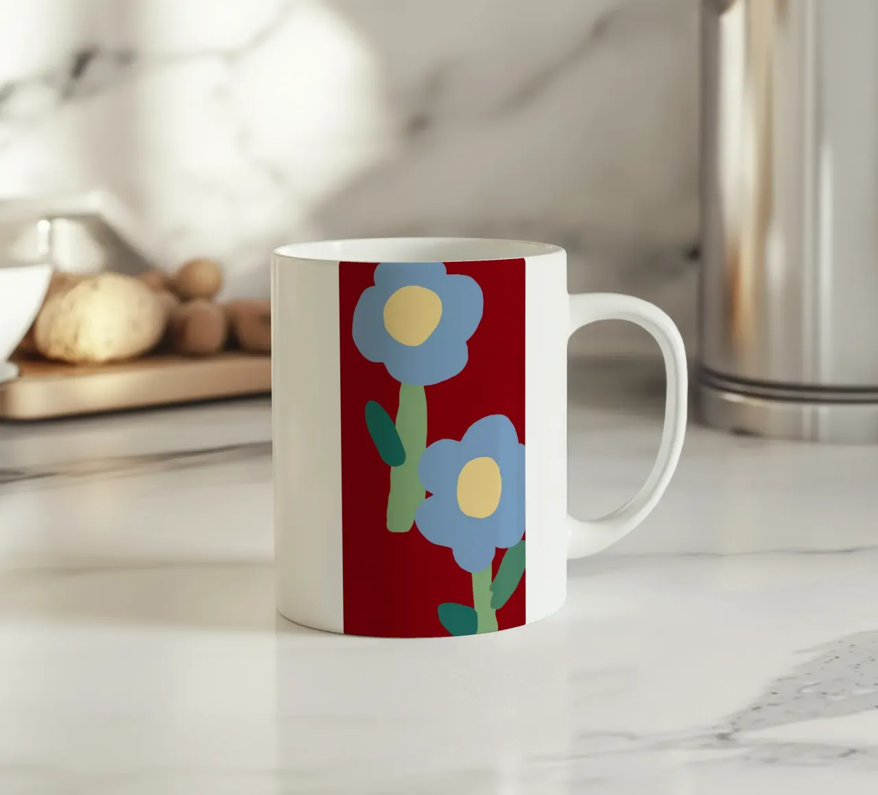 Rosso Blu Contrasto tazza in ceramica da Moonlite Desire