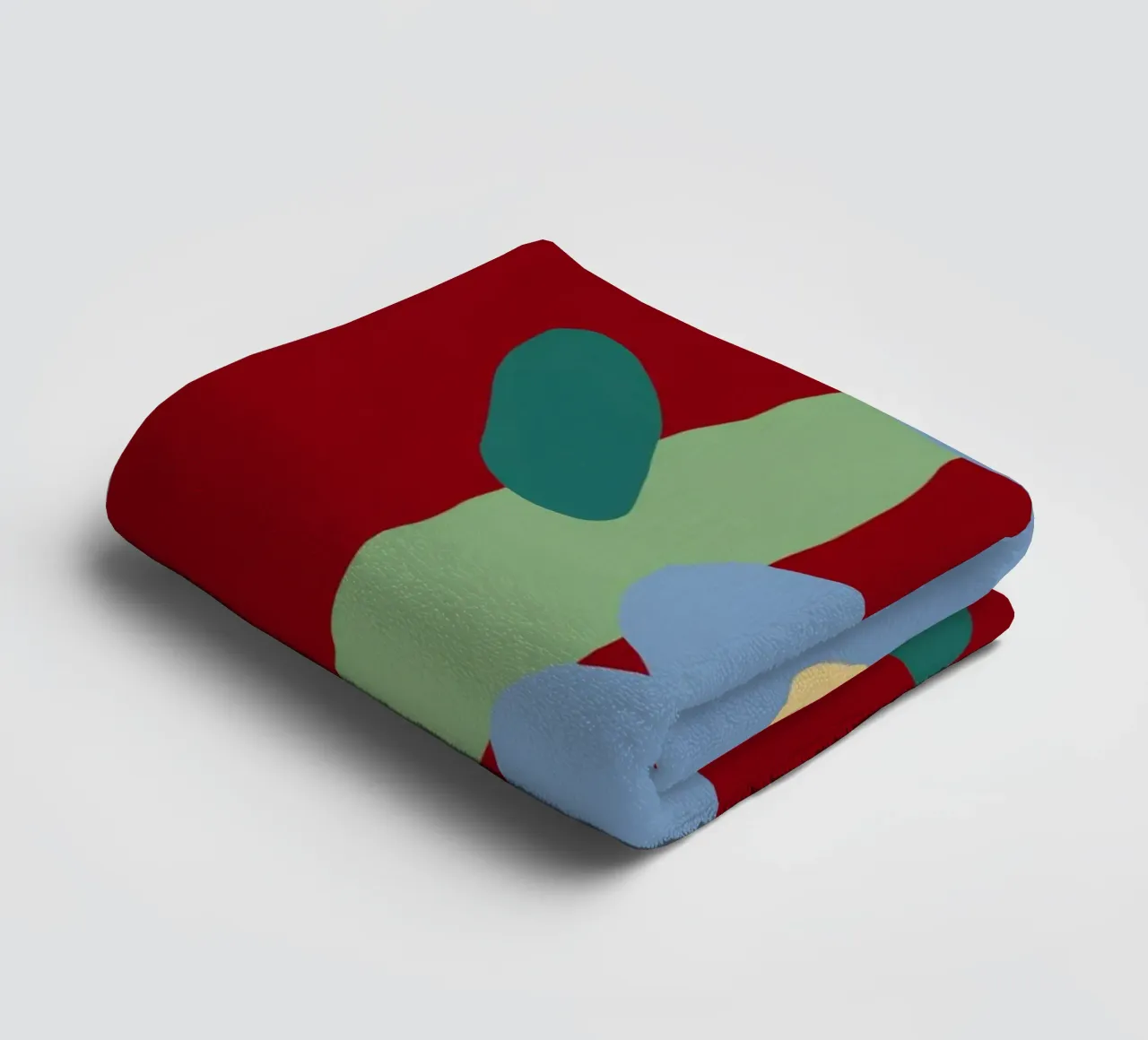 Red Blue Contrast towel by Moonlite Desire