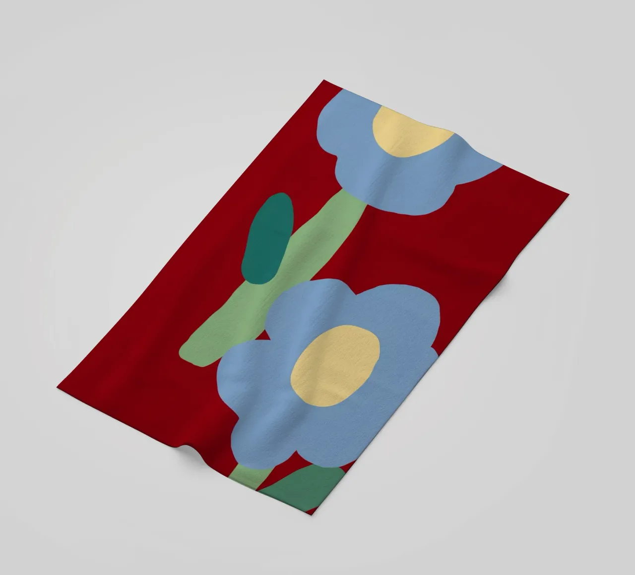 Red Blue Contrast beach towel by Moonlite Desire