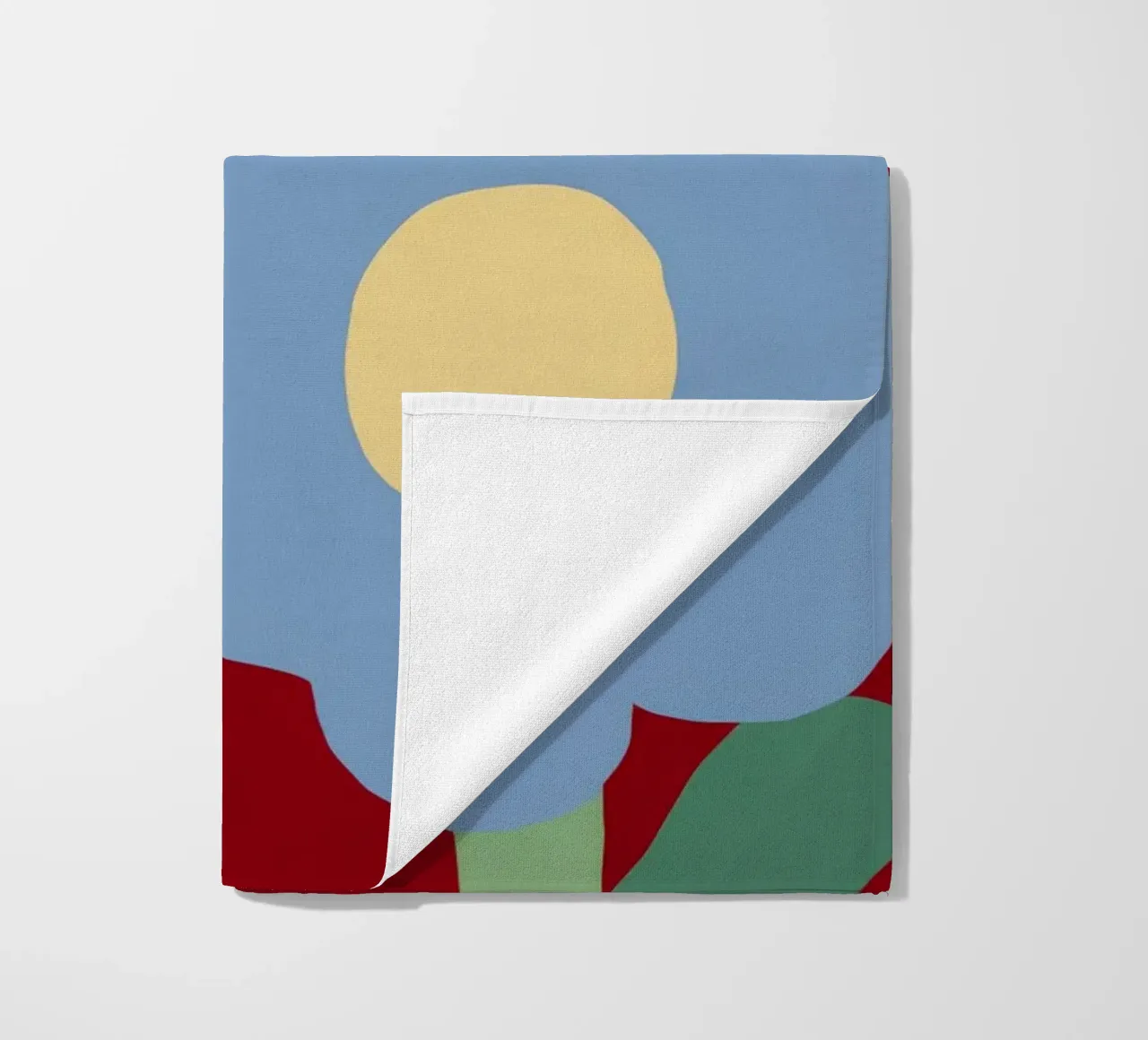 Red Blue Contrast beach towel by Moonlite Desire