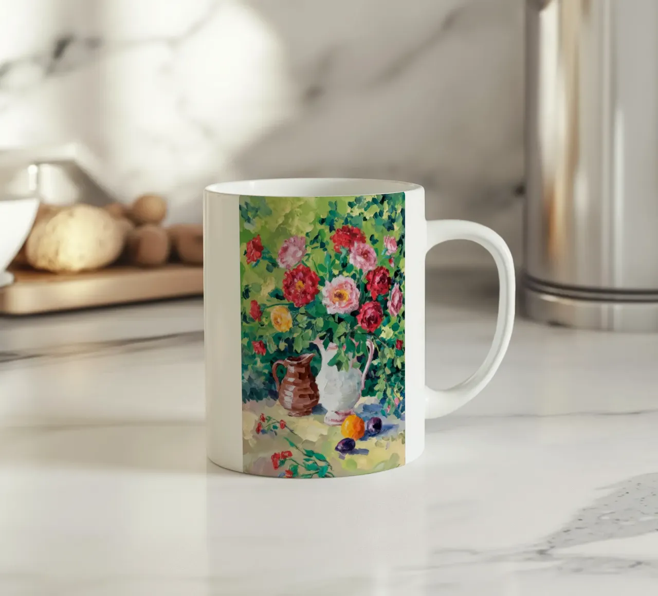 Fiori di brocca rustici tazza in ceramica da Radiance Landscape