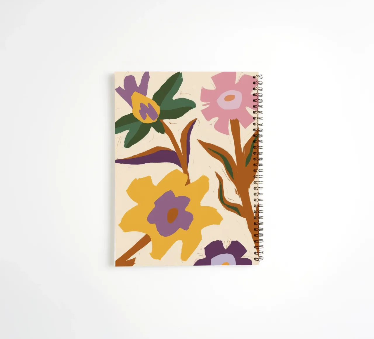 Earthy Abstract Garden spiral notebook by Moonlite Desire