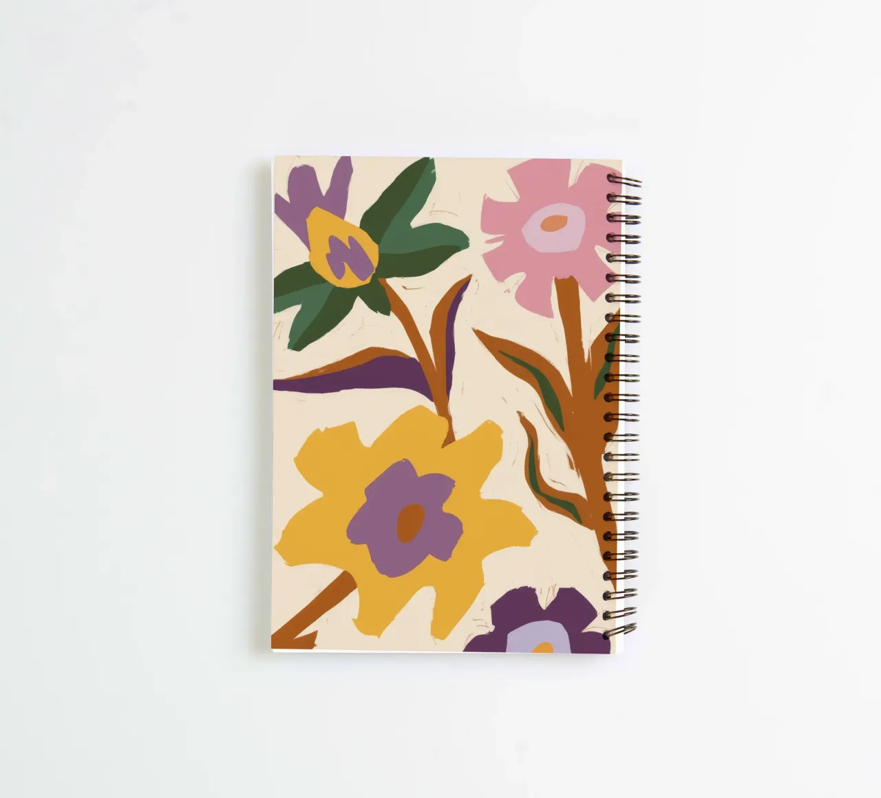 Earthy Abstract Garden spiral notebook by Moonlite Desire