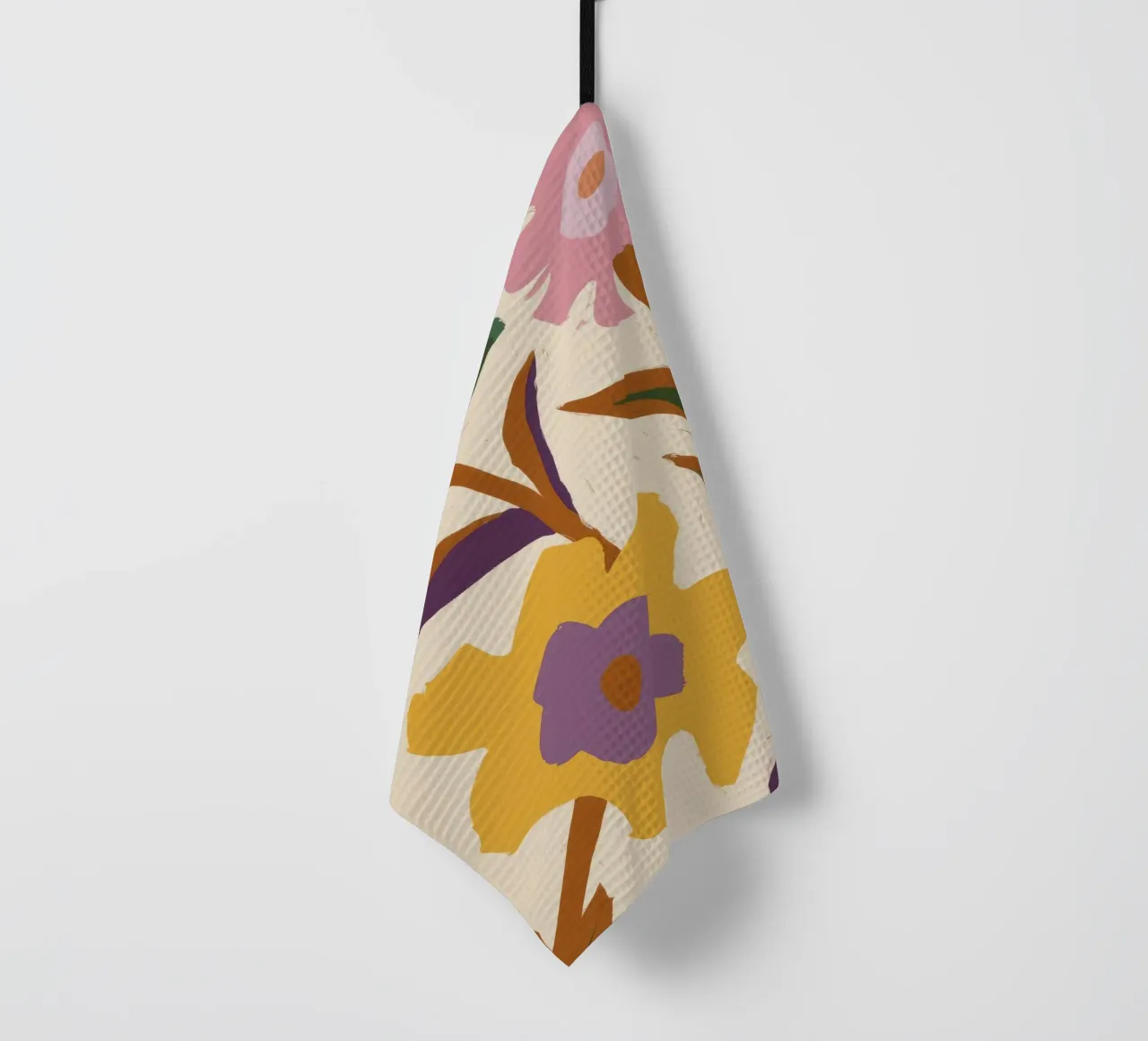 Earthy Abstract Garden tea towel by Moonlite Desire