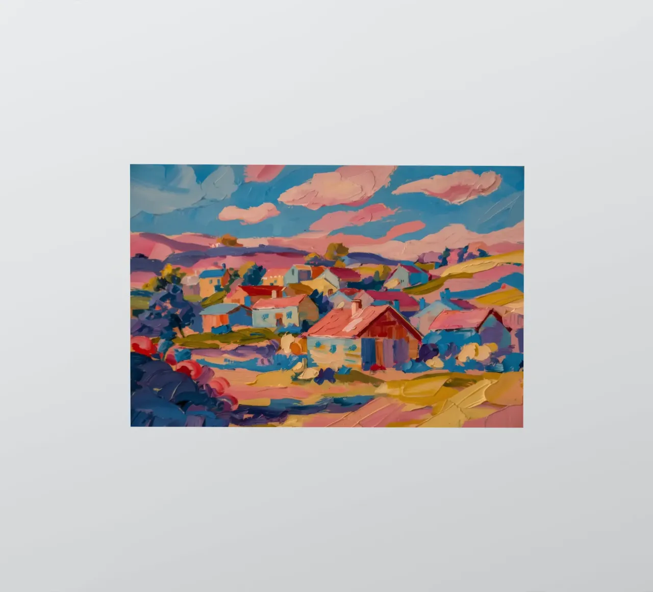 Village Sunset Glow autocollant de Radiance Landscape