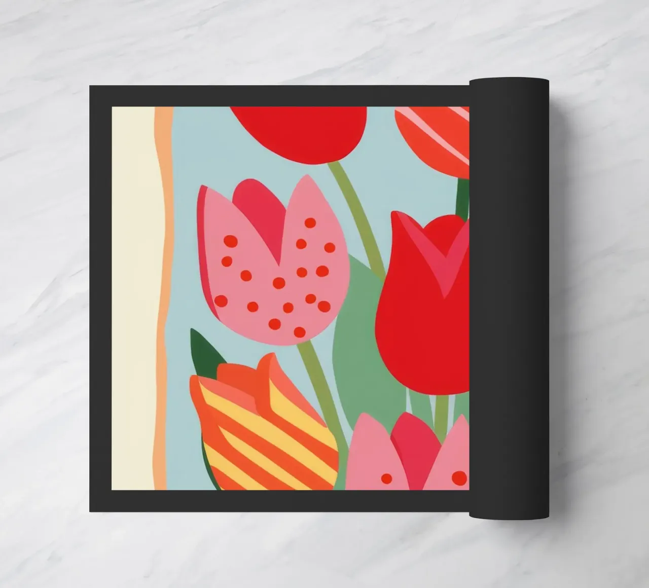 Framed Tulip Joy doormat by Moonlite Desire
