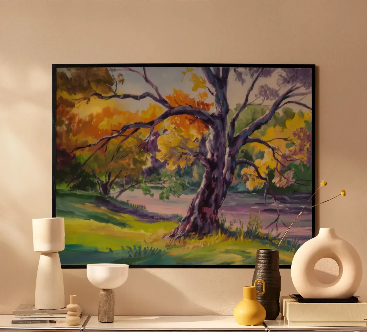 Die goldene Majestät des Herbstes Poster mit Aluminium Rahmen von Radiance Landscape