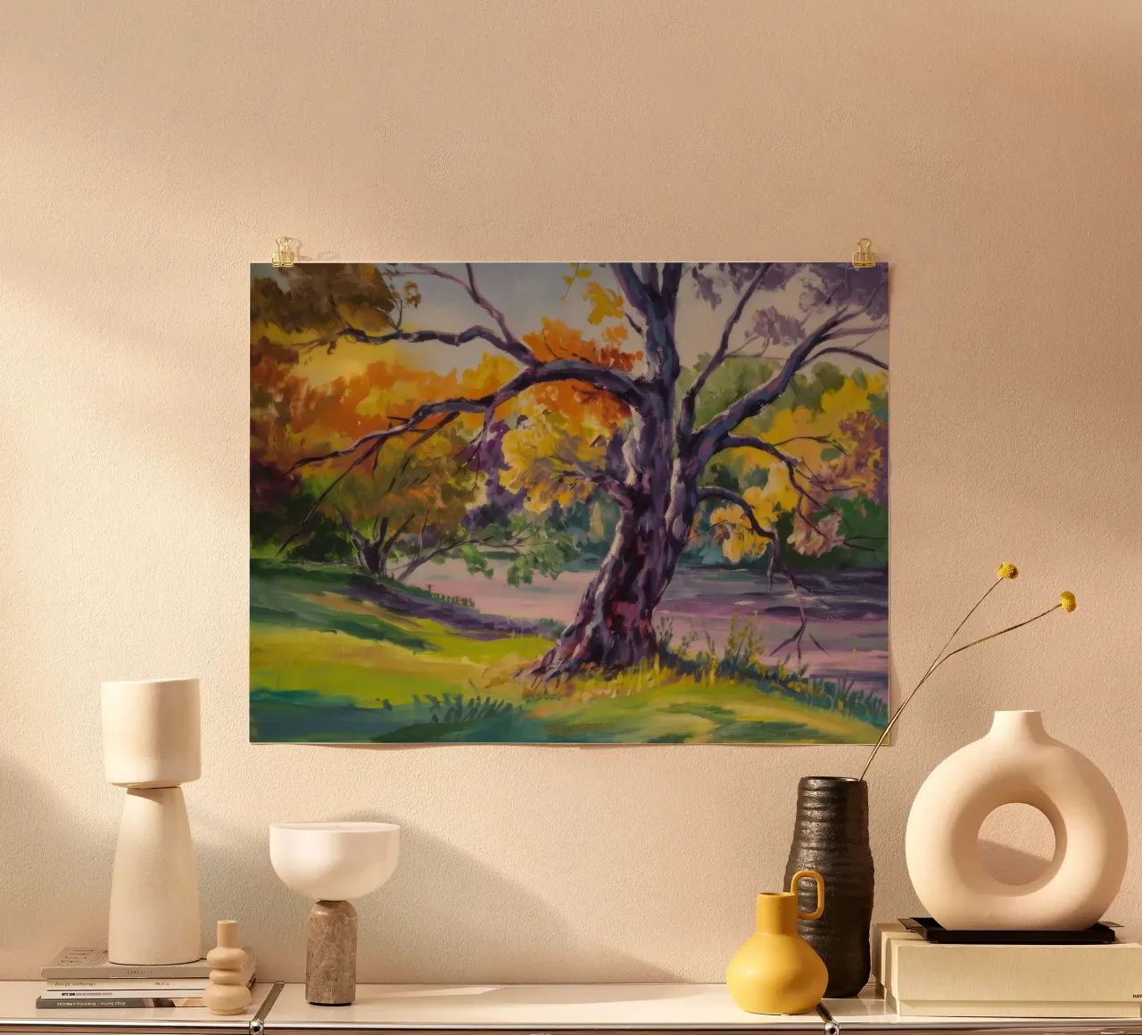 Die goldene Majestät des Herbstes Poster mit Aluminium Rahmen von Radiance Landscape