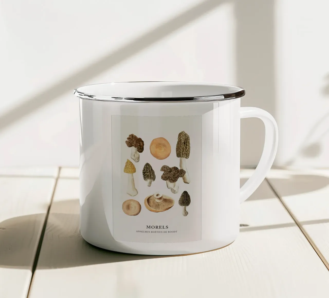 Anselmus Boëtius de Boodt - Morels tazza in smalto da Vintage by JUNIQE