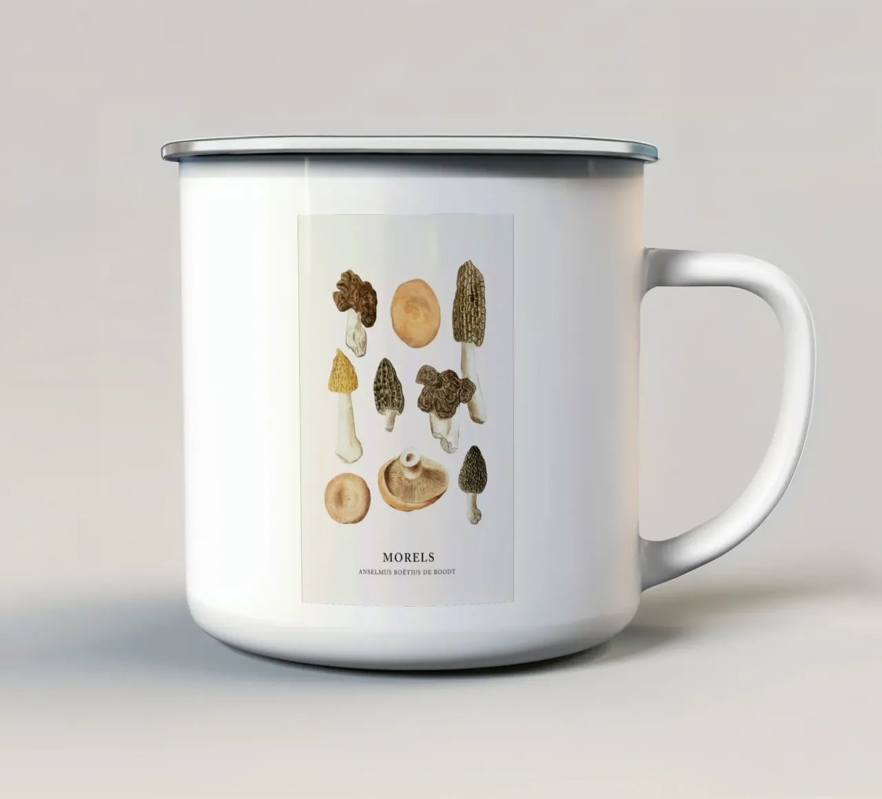 Anselmus Boëtius de Boodt - Morels tazza in smalto da Vintage by JUNIQE