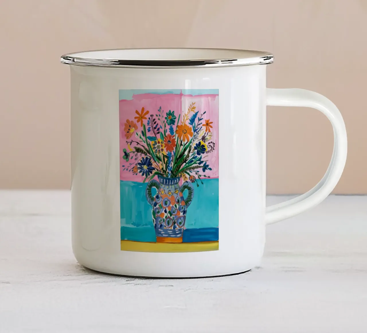 Vaso ornato Caleidoscopio tazza in smalto da Vivid Reverie
