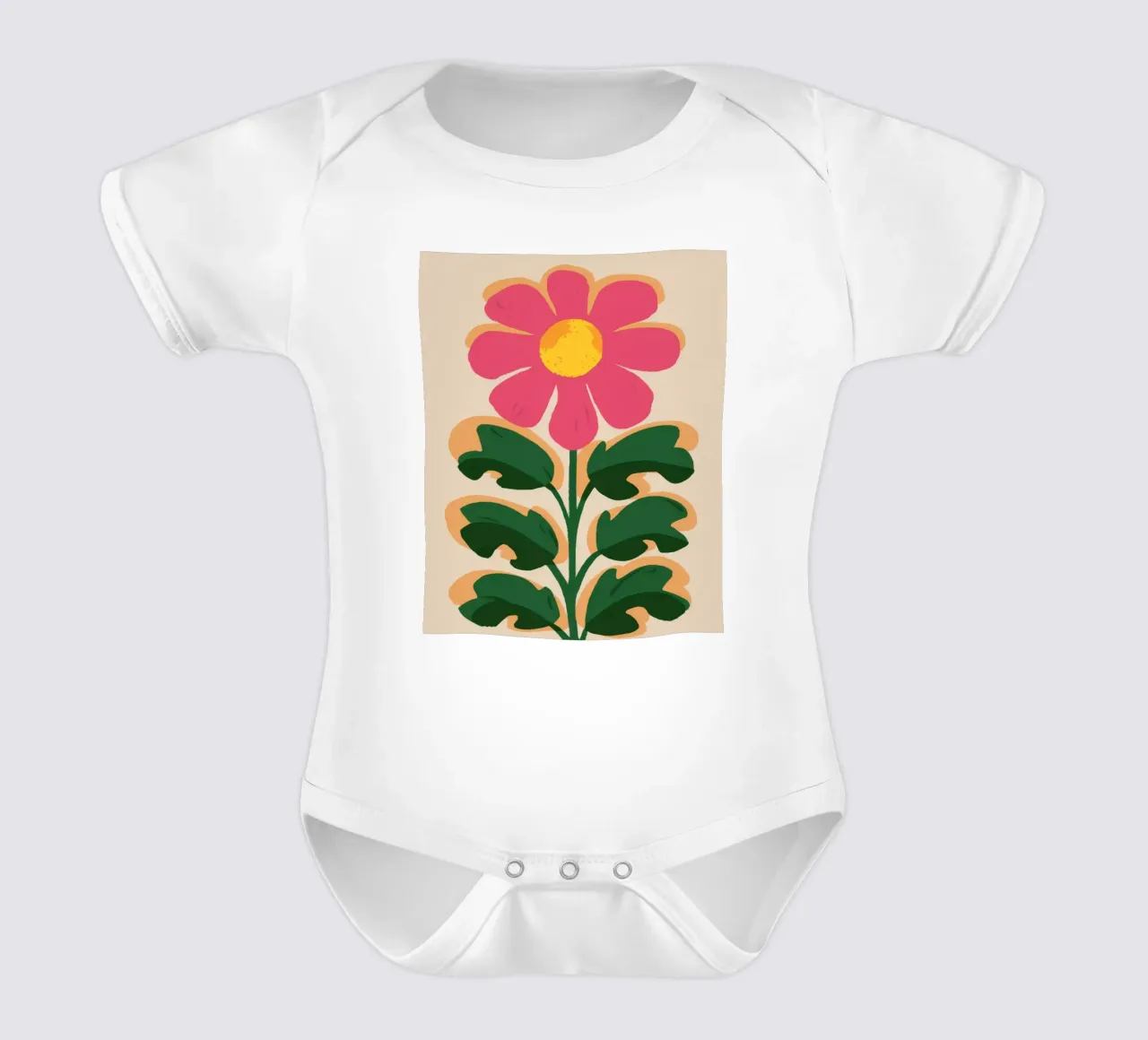 Grand Folk Bloom short-sleeve baby romper by Moonlite Desire
