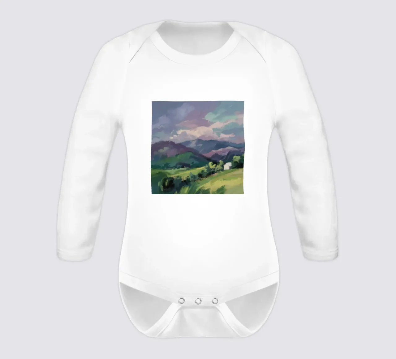Verdant Hills omhelzen babyrompertje lange mouwen van Radiance Landscape