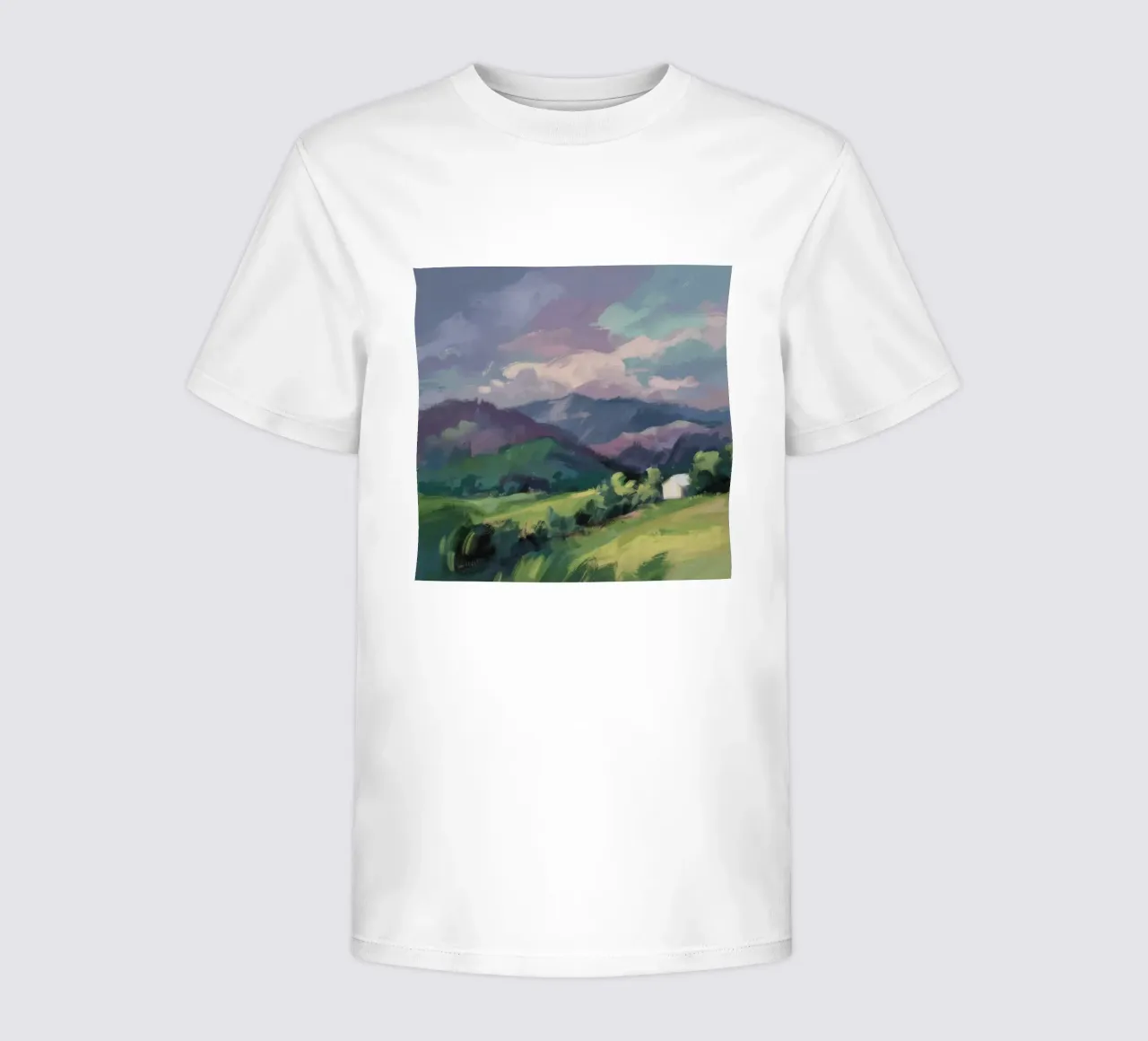 Verdant Hills Embrace kids t-shirt by Radiance Landscape
