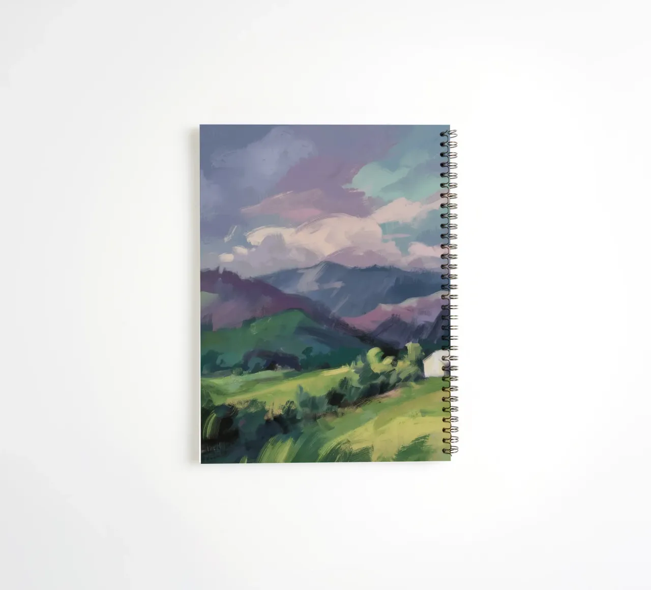 Verdant Hills Embrace spiral notebook by Radiance Landscape