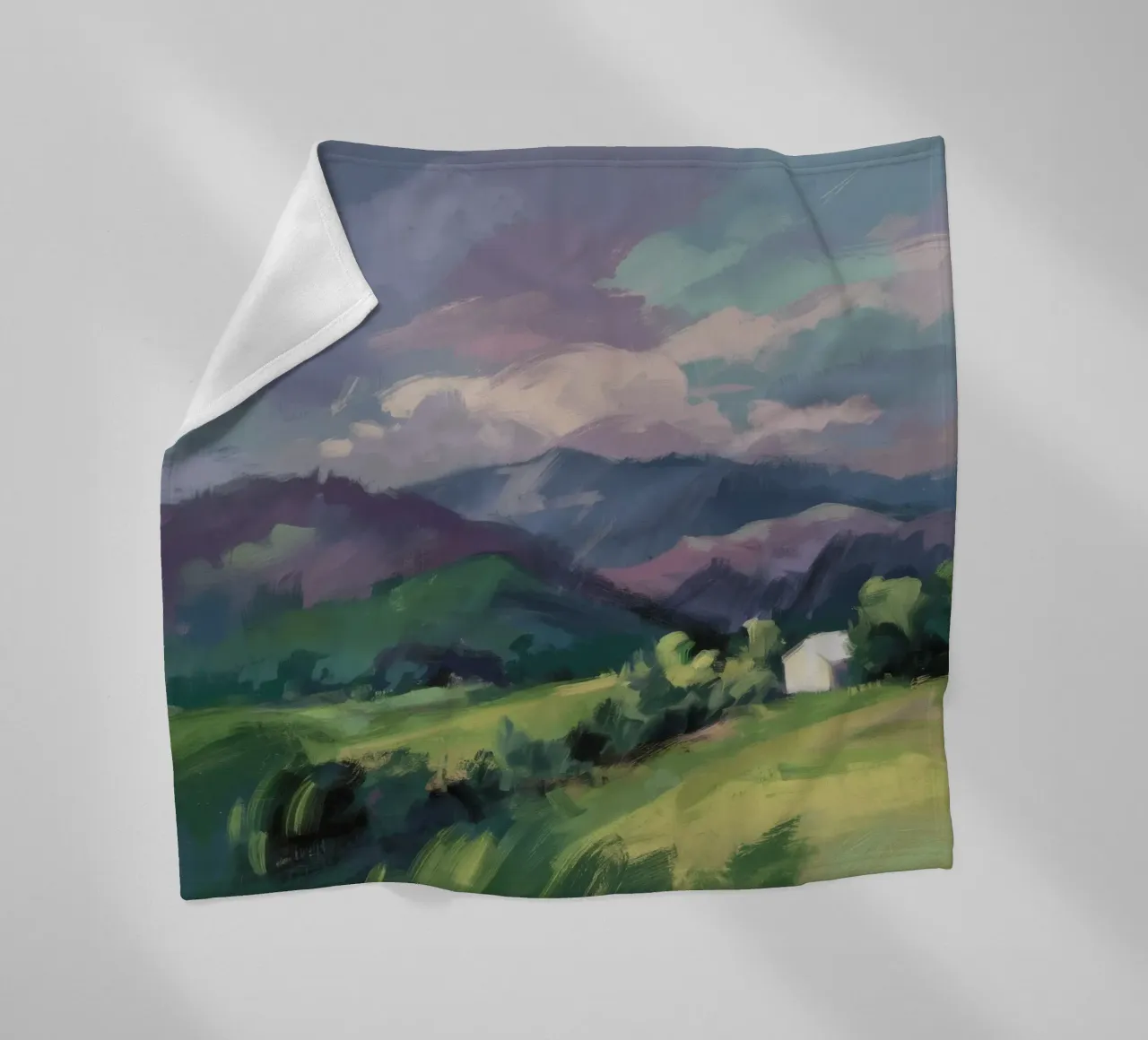 Verdant Hills Embrace fleece blanket by Radiance Landscape